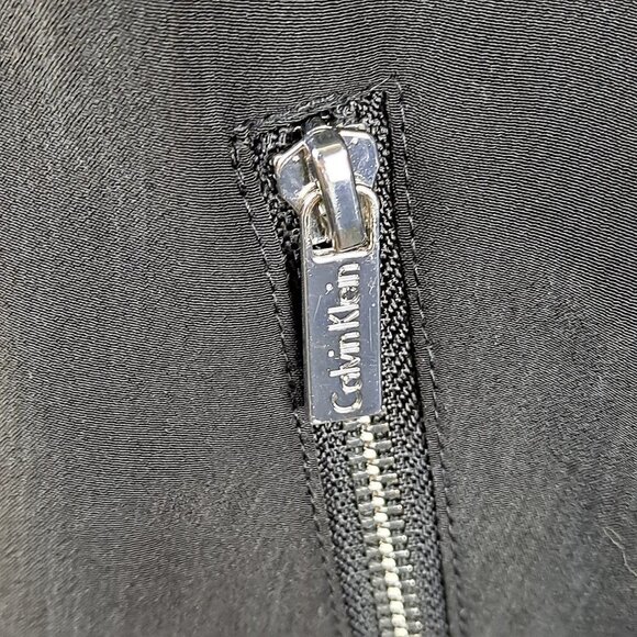 Calvin Klein Size Small Black Full Zip Jacket Pockets Elastic Cuffs & Waist EUC - Picture 6 of 12